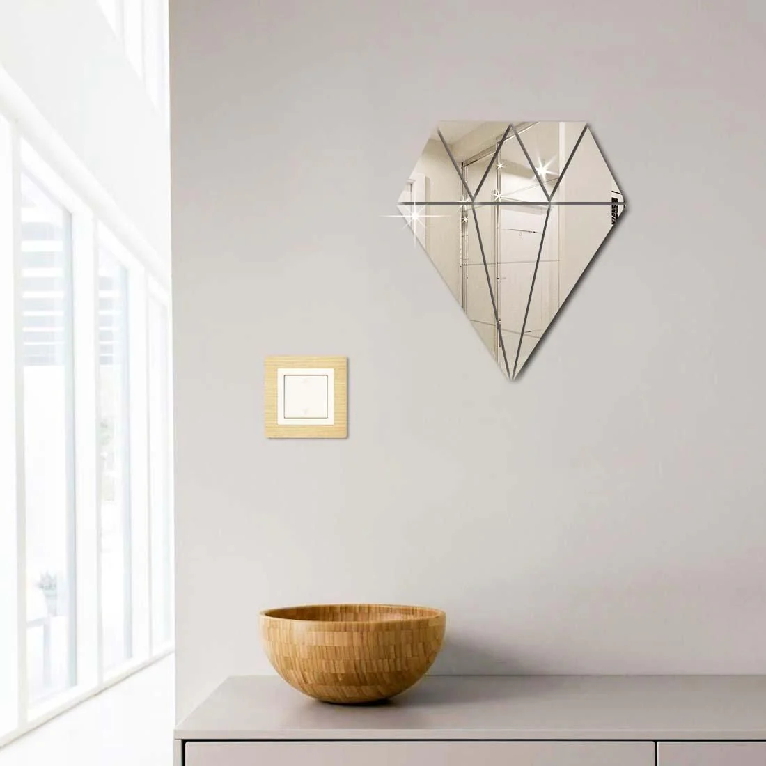 Acrylic Diamond Mirror Wall Stickers - Image 4